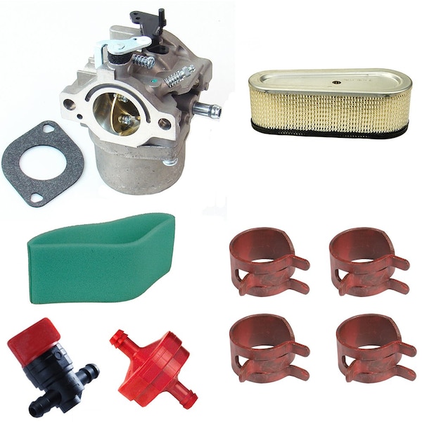 Aic Replacement Parts Carburetor Air Filter Tune Up Kit Fits Briggs and Stratton 799728 498027 495706 498027-CarbAirTuneUpKit - main